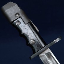 British Lee Enfield No. 7 Mk 1 Land Service Bayonet with Black Grips, by B.S.A. 4